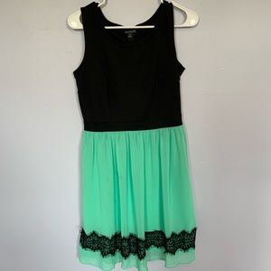 Black and Mint Green dress